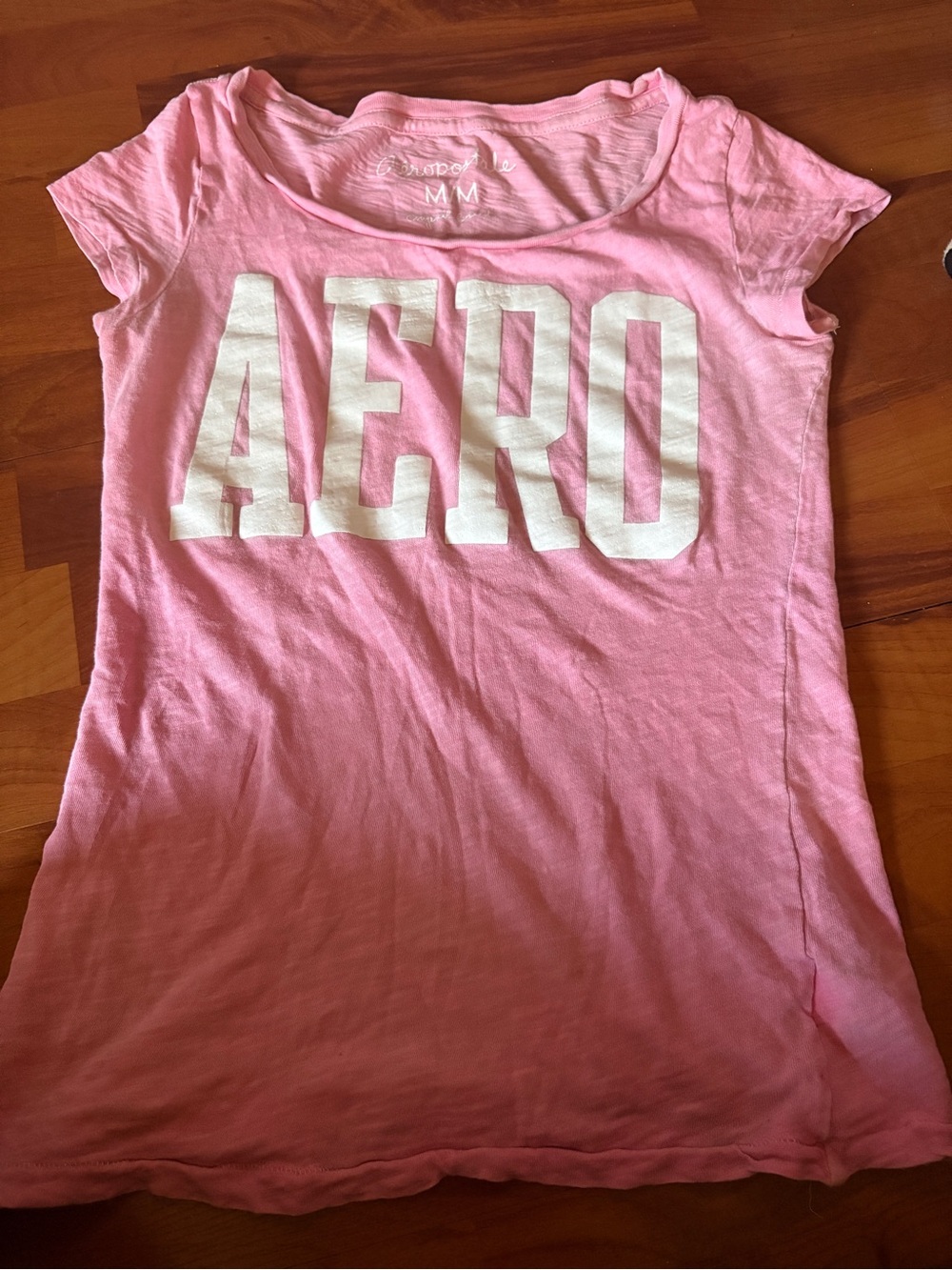 Aeropostale Pink Short Sleeve AERO Logo Tee
